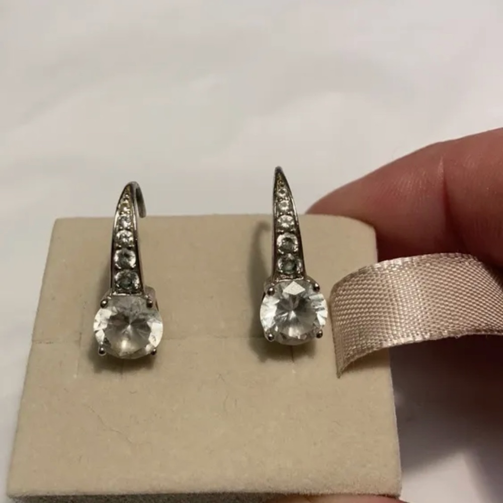 Silver drop earrings